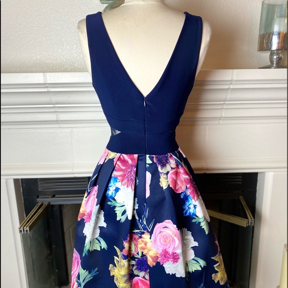 Xscape Navy blue A-Line dress - Picture 9 of 13